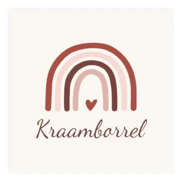 Kraamborrel regenboog met hartje meisje