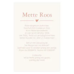 Babyborrel met rose foliedruk voorletter meisje