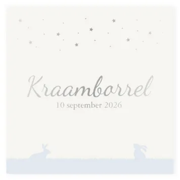 Kraamborrel silhouet broertje met foliedruk