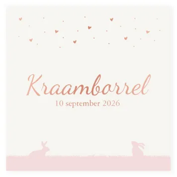 Kraamborrel silhouet zusje met foliedruk