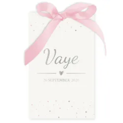 Geboortekaart hoesje met foliedruk meisje