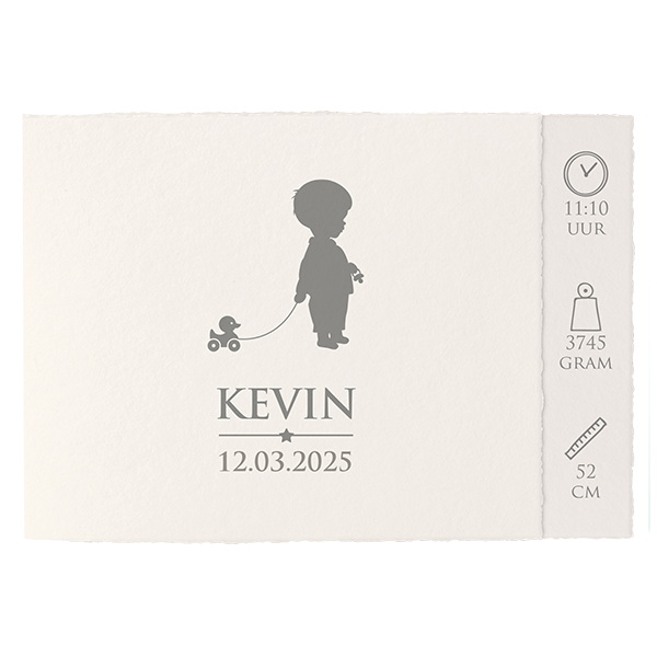 Kevin - Klassiek grijs silhouet