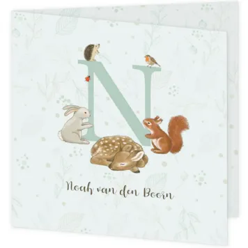 Bosdieren met initiaal jongen
