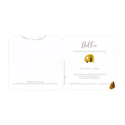 Geboortekaart met caravan