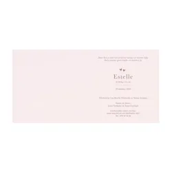 Trendy roze geboortekaart met marmerpatroon