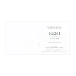 Groen geboortekaartje in luxe papier - Mix and match