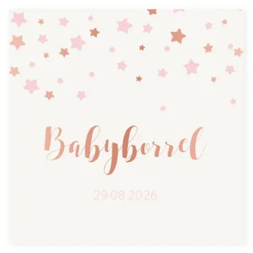 Babyborrel roze en rose sterren