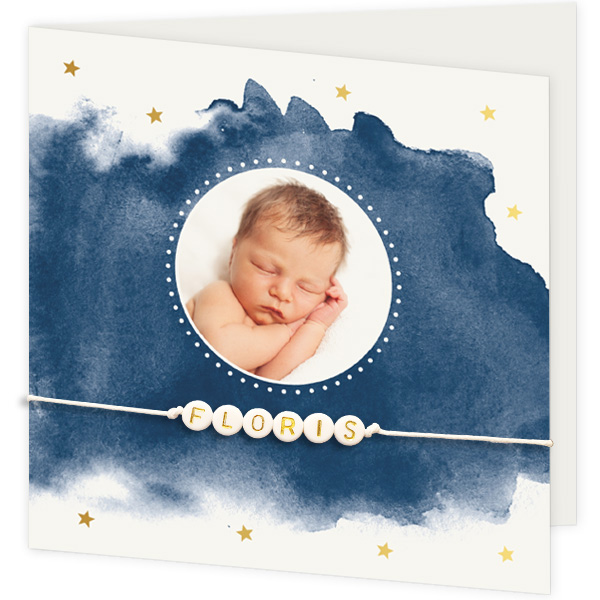 Geboortekaartjes voor een jongen - geboortekaartje LCM588-J