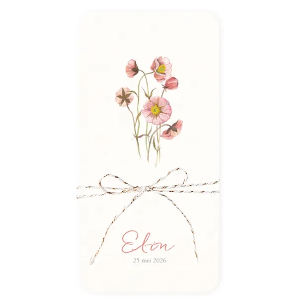 Bosje roze veldbloemen