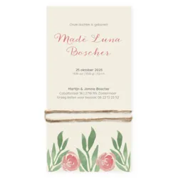 Roze bloemen - made with love