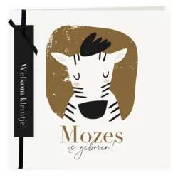 Labelkaartje met zebrahoofd