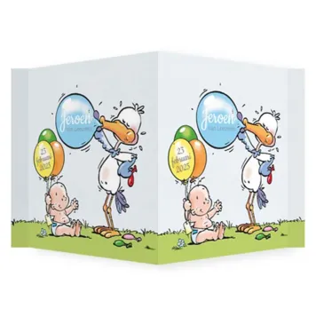 Raambord ooievaar met ballonnen - 117030