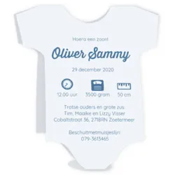 Romper olifantje blauw