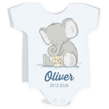 Romper olifantje blauw