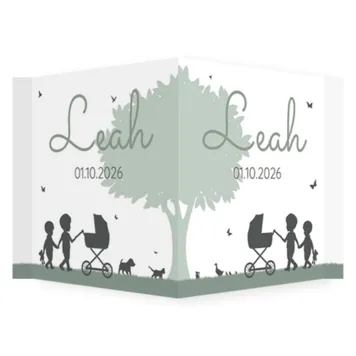 Raambord silhouet grote broers kinderwagen stans