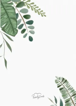 Geboortekaartje enkel met watercolor planten