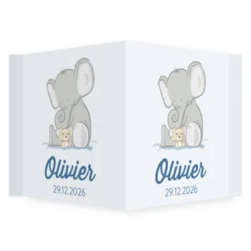 Raambord olifantje blauw
