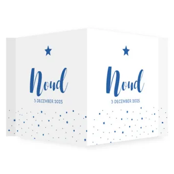 Raambord kleine hartjes en stipjes blauw