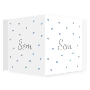 Raambord hartjes blauw