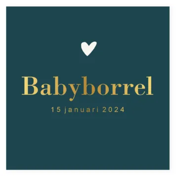Babyborrel blauw jongen met foliedruk