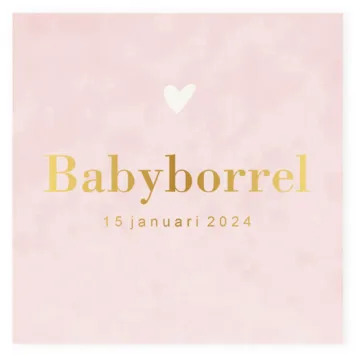 Babyborrel roze meisje met foliedruk