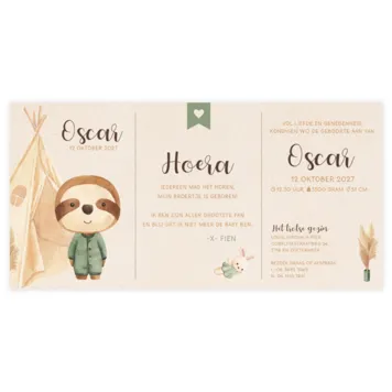 Boho luiaardje - Oscar