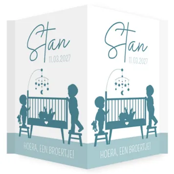 Raambord silhouet baby in wieg