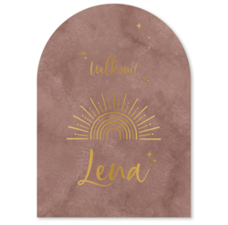 Geboortekaartje Lena - Regenboog