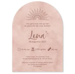 Geboortekaart Lena - Regenboog