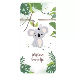Geboortekaartje Ethan - Koala broertje en tropische blaadjes