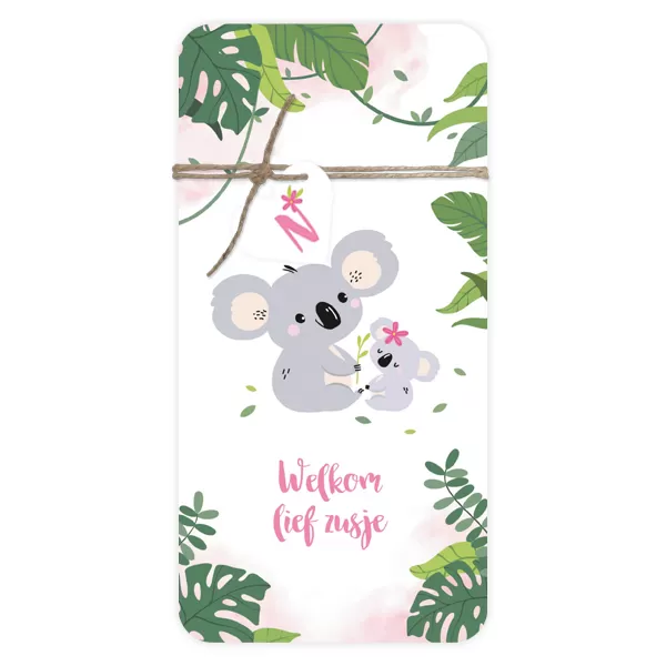Geboortekaart Nora - Schattige koala zusje
