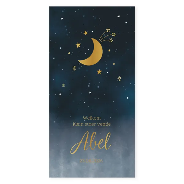 Geboortekaartje Sterrennacht