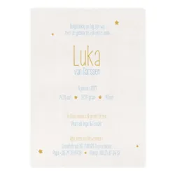 Geboortekaart enkel Luka hertje