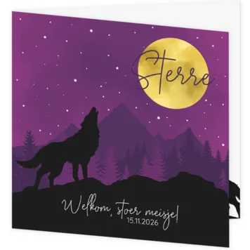 Geboortekaart Sterre - Wolf
