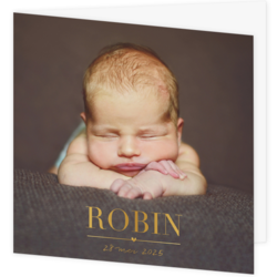 Geboortekaartje Robin - Eigen foto