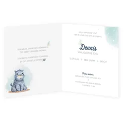 Geboortekaartje Dennis - Schattig baby nijlpaardje