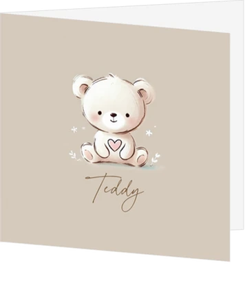 Geboortekaartje Teddy- Beertje