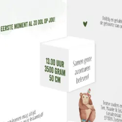 Geboortekaartje Sebas - Jungle dieren