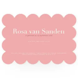 Koekjesrand met roze banen en goudfolie