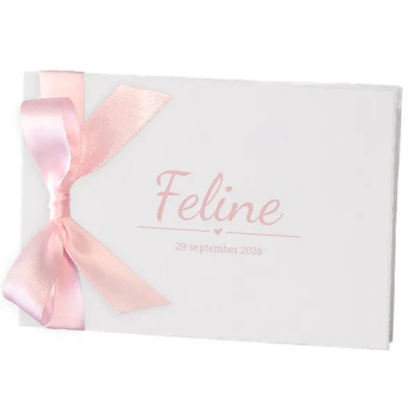 Oud Hollands papier met een licht roze satijnen lint