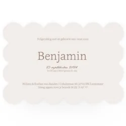 Bruin wit gestreept met taupe strik