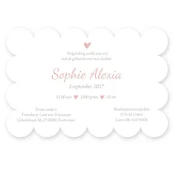 Geboortekaartje koekjesvorm - Sophie 