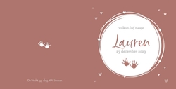 Geboortekaart Lauren - Handjes