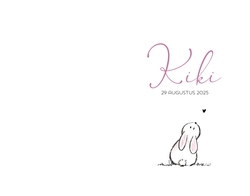 Geboortekaart Kiki - Lief konijntje