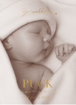 geboortekaartje Puck - Eigen foto
