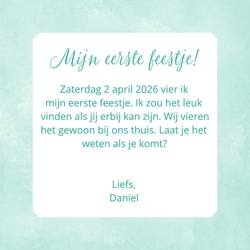 Babyborrelkaart waterverf boom jongen