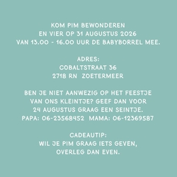 Kraamborrel ooievaar