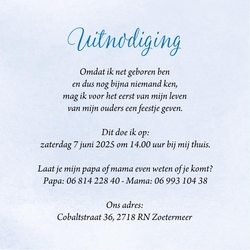 Kraamborrel blauwe achtergrond sterrenhemel