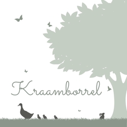 Kraamborrel silhouet pastelgroen