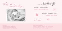 Vierkant magazine kaartje roze